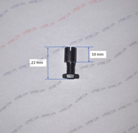 Axe filet&eacute; M6 excentr&eacute; GODIN longueur 22 mm