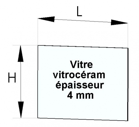 Vitre d'insert et foyer PEBECO